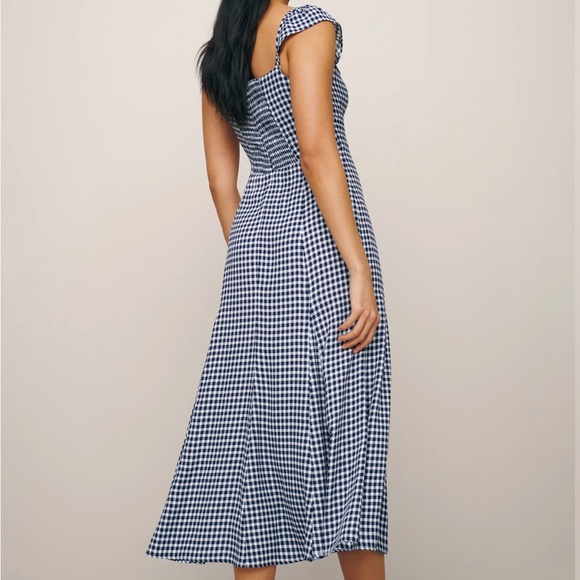 Reformation Bryson Dress in Madison Check Size 4 - Picture 3 of 9